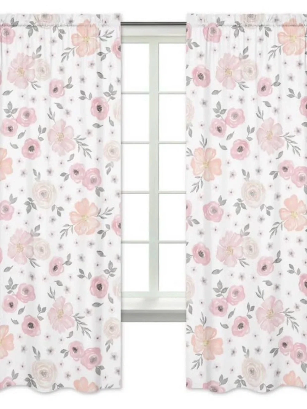 Sweet Jojo Designs Girl Baby Crib Comforter, Bed Skirt, and Curtains